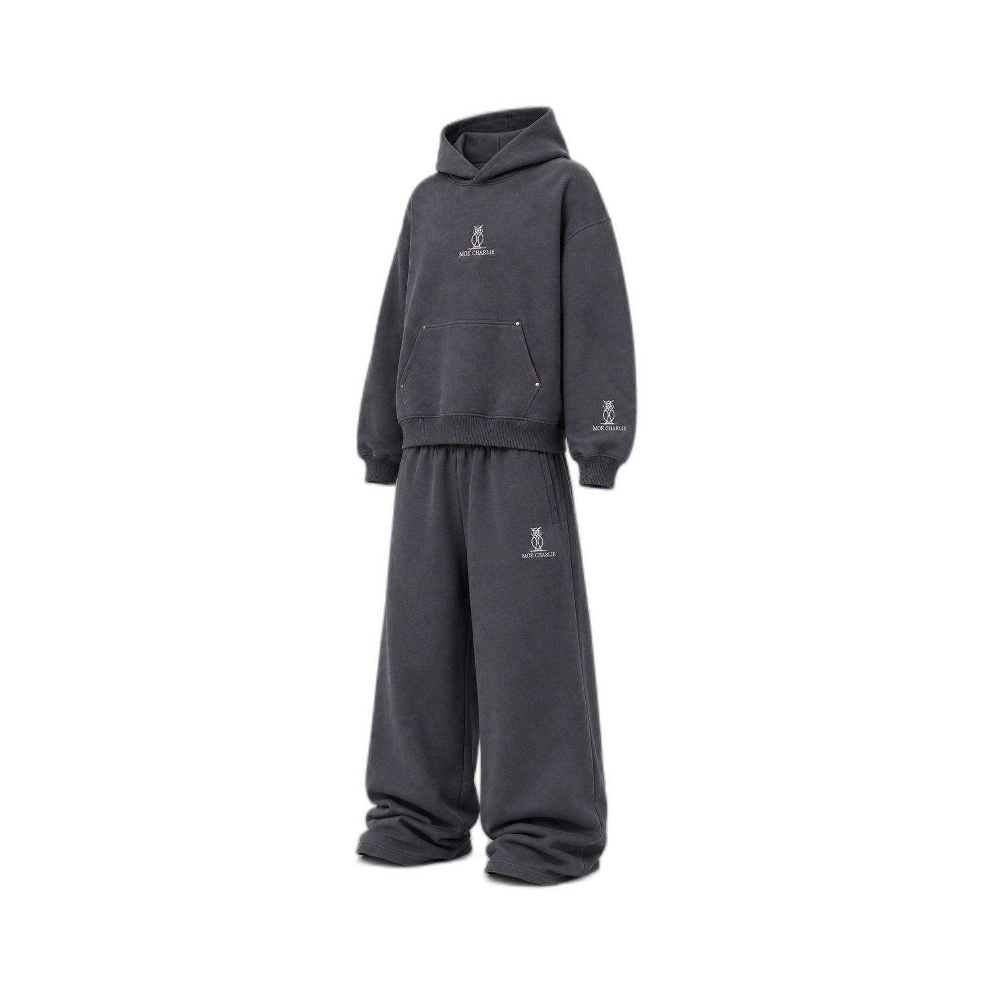 MOE CHARLIE Hoodie in Grau
