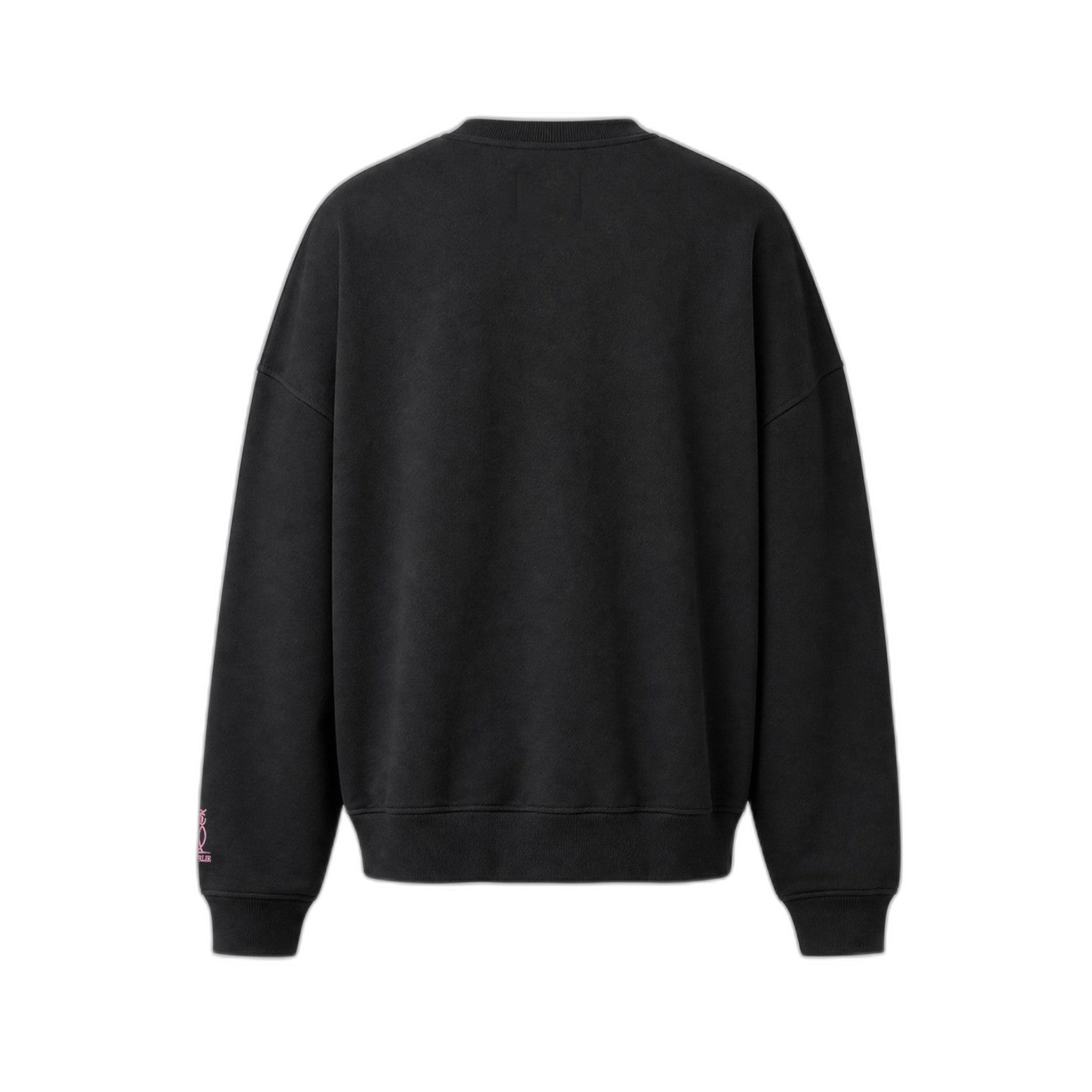 Pink Logo Sweater in schwarz