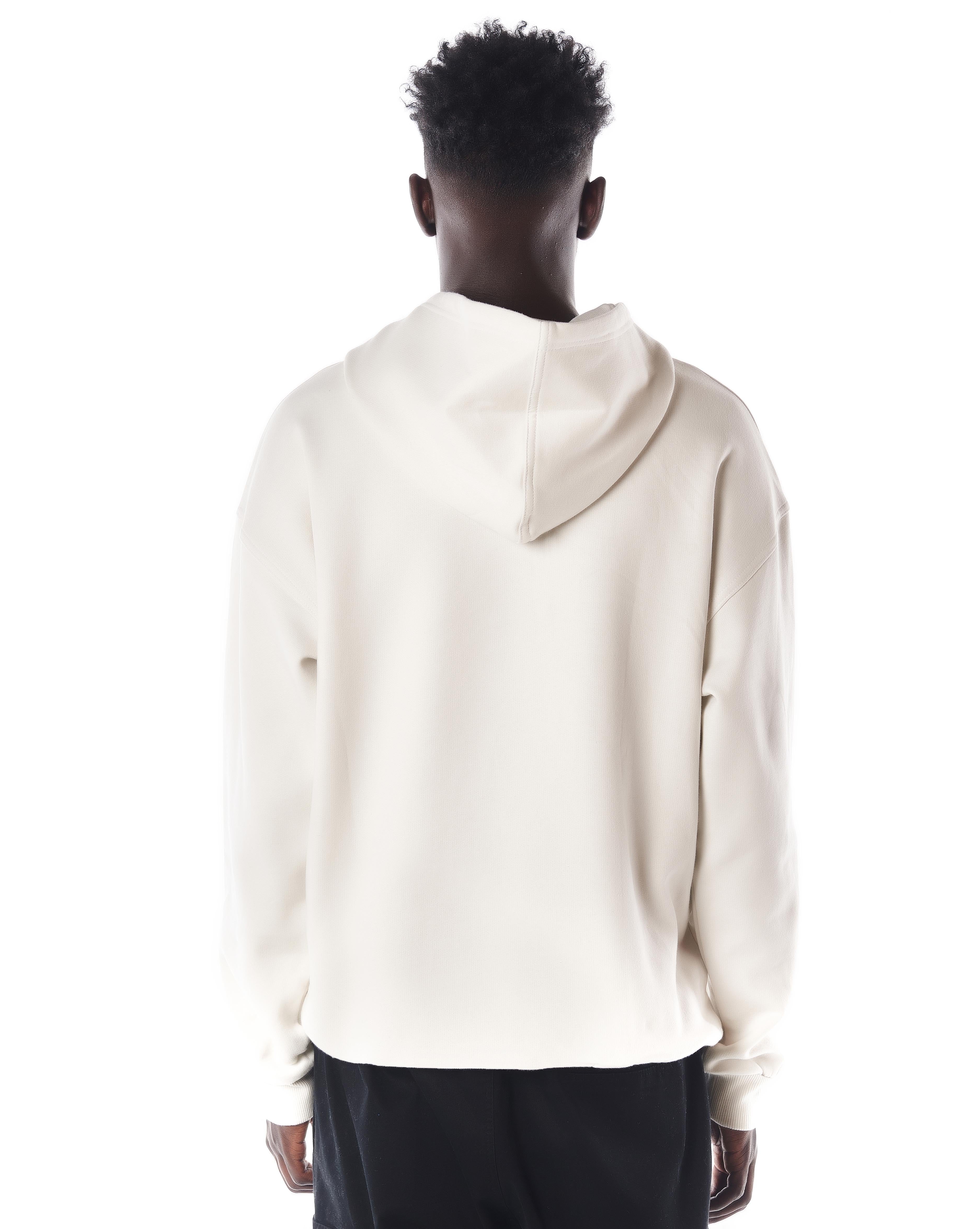 Rückenansicht MOE CHARLIE Gold Passion Hoodie, cleaner cremefarbener Rücken ohne Print, breite Kapuze