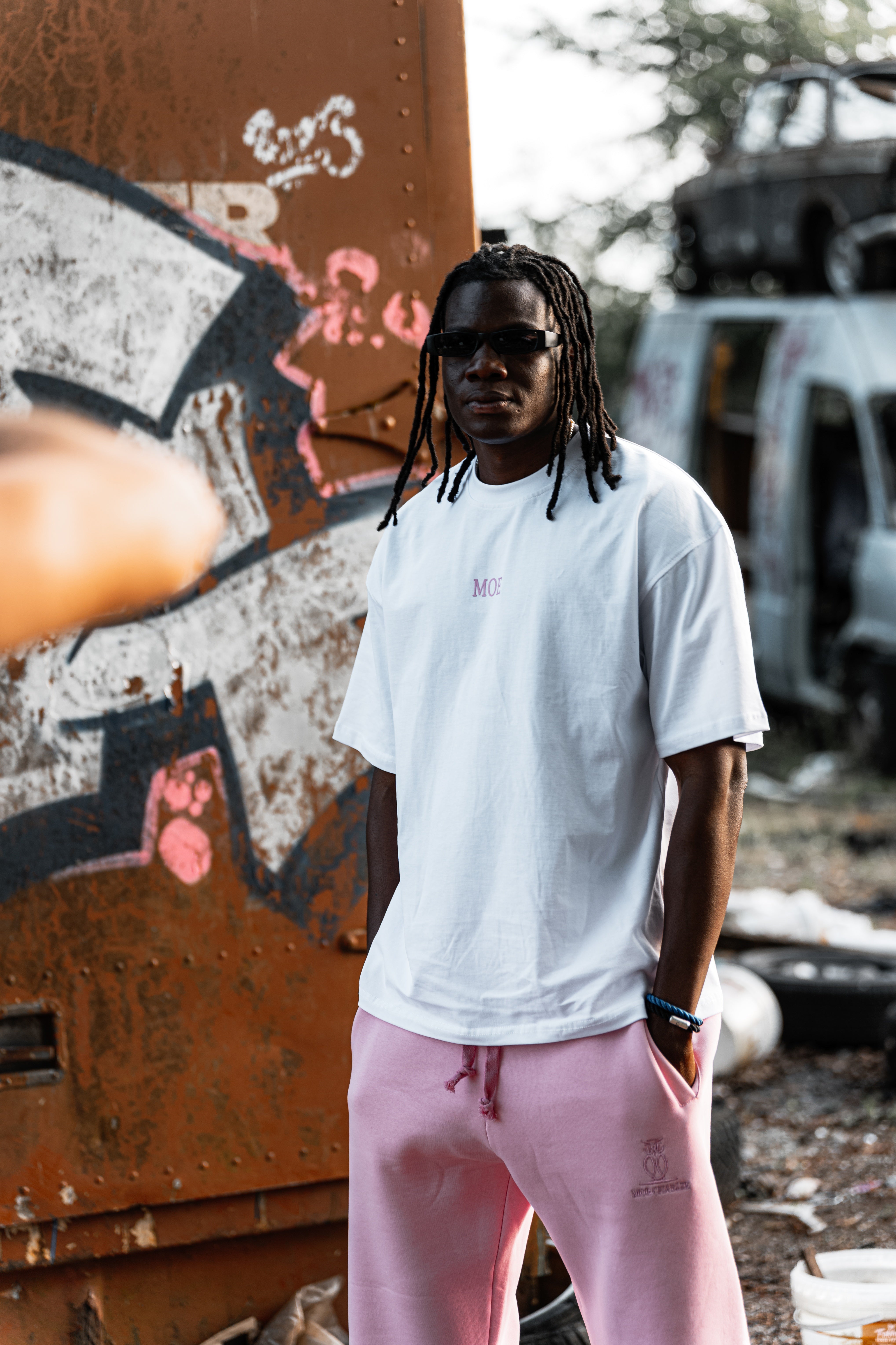 Baggy Fit Jogger in Pink
