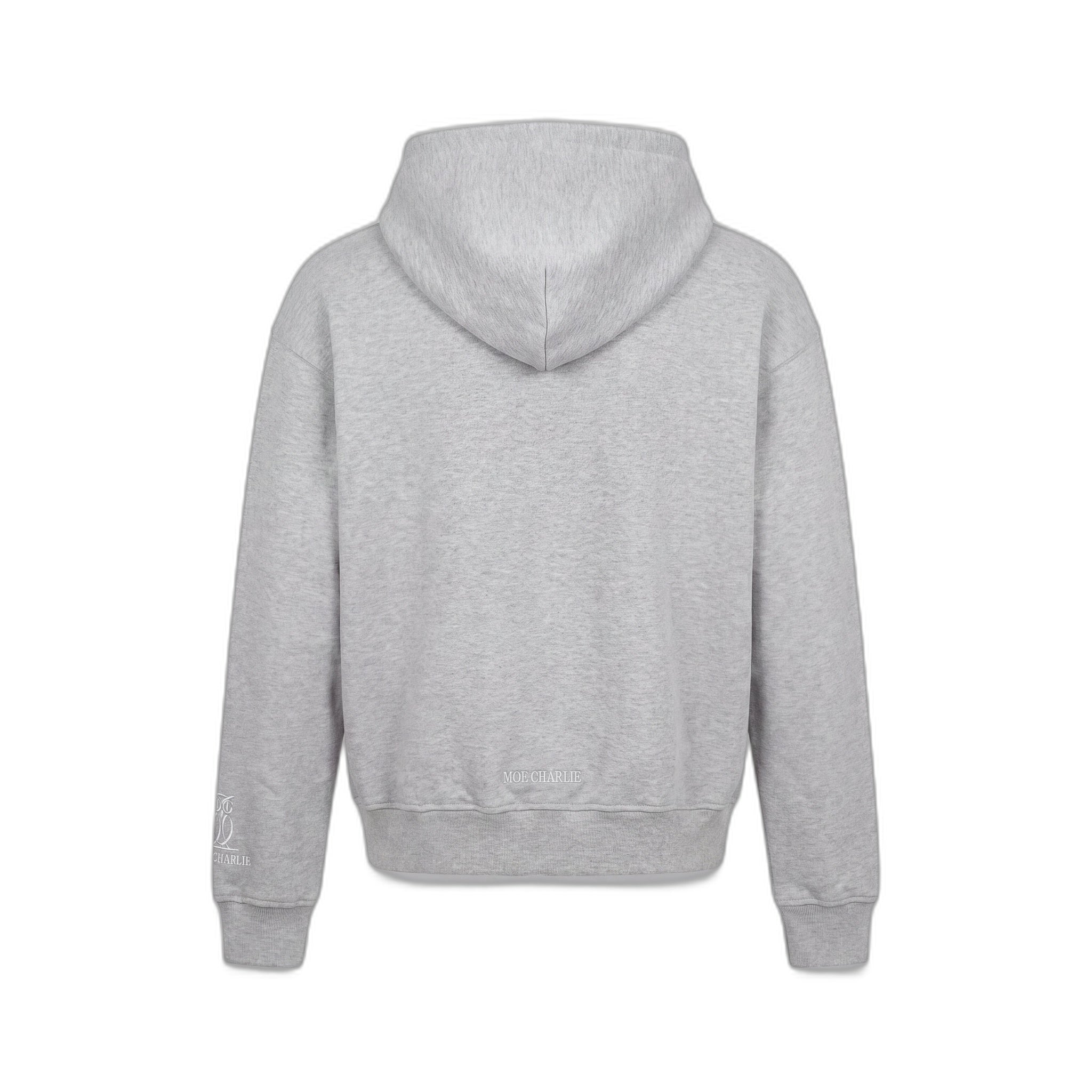 Moe Charlie Zip Hoodie in Grau