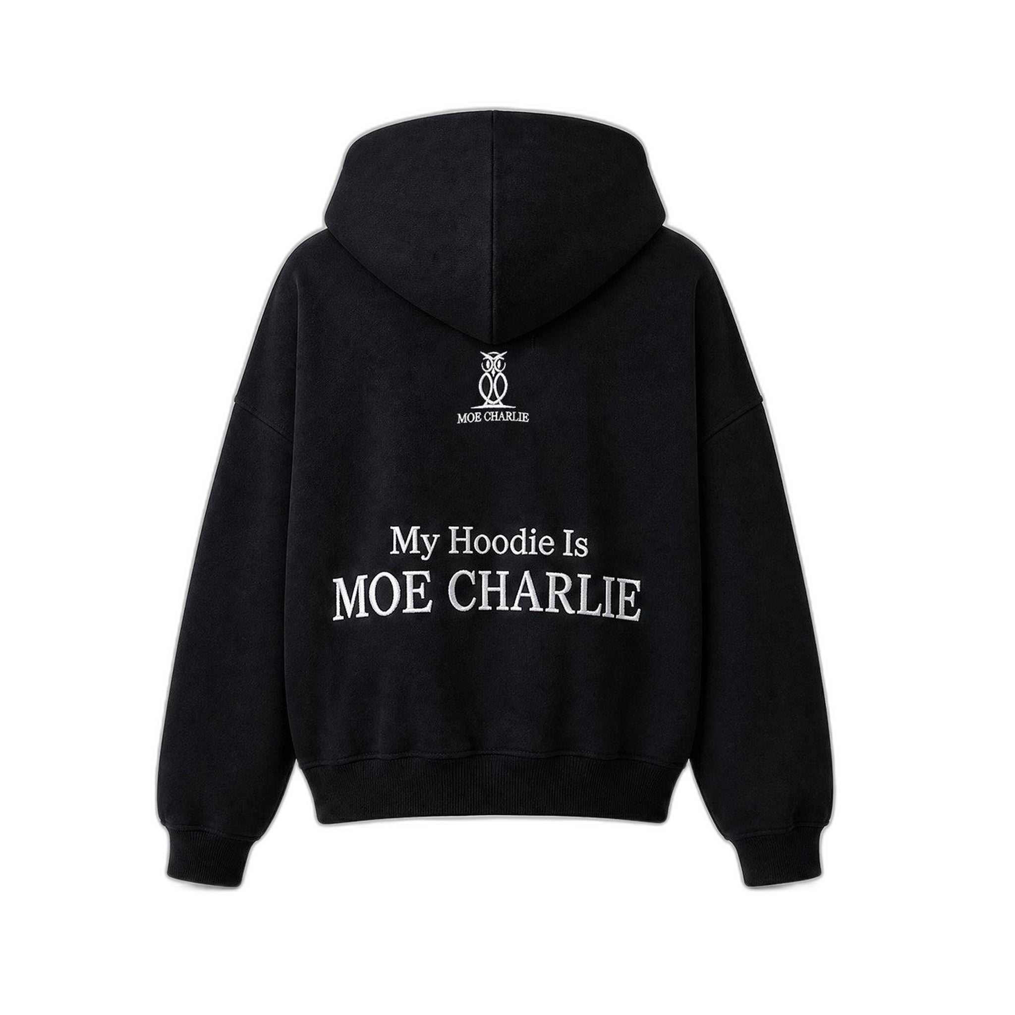 MOE CHARLIE Hoodie in Schwarz