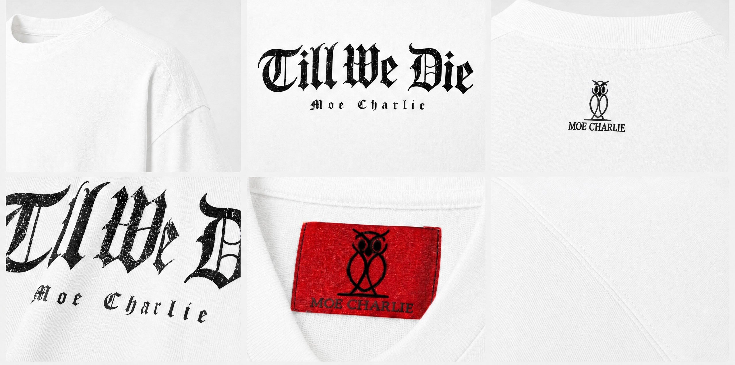 Till We Die Oversize T-Shirt in Weiß