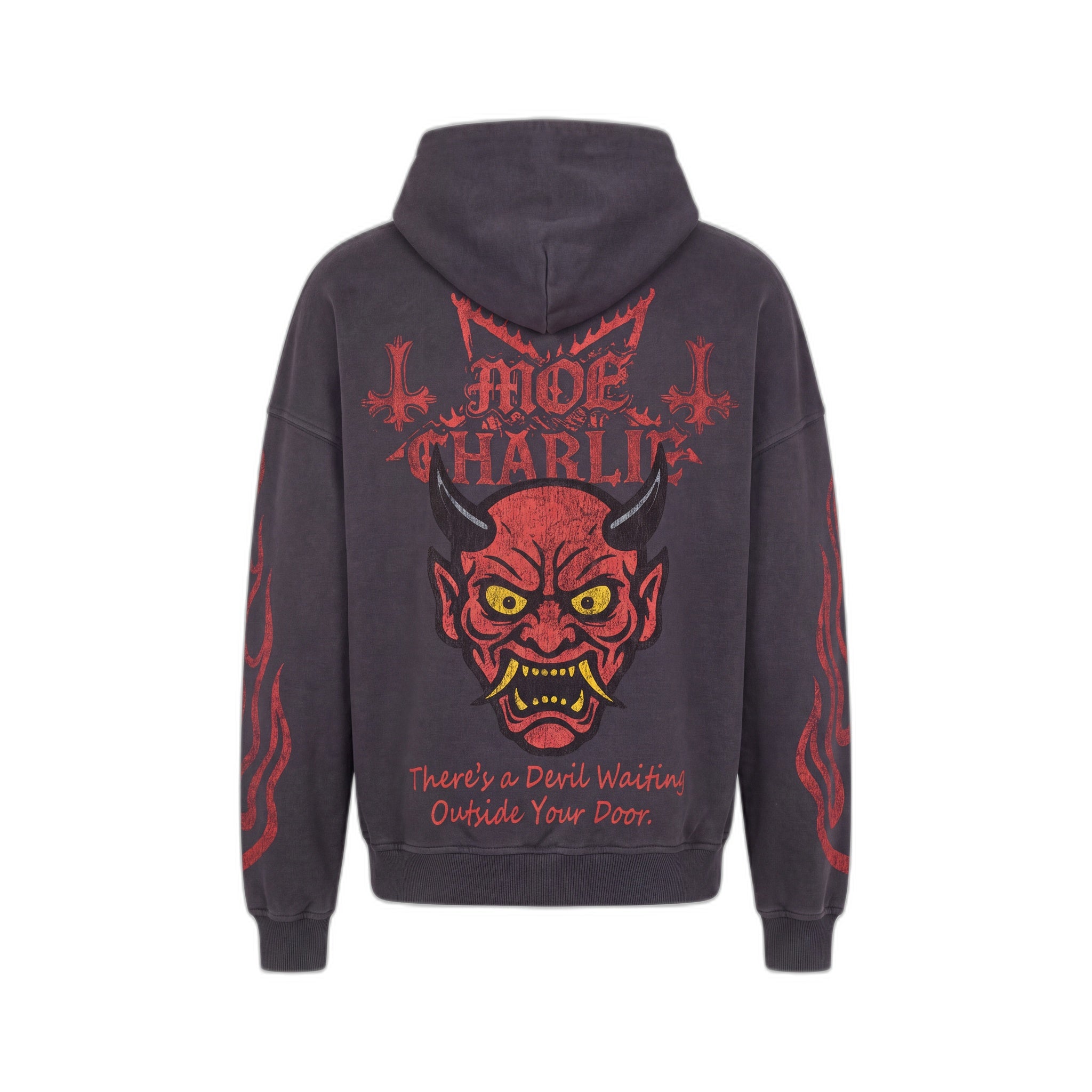 Devil Zip Hoodie in Grau