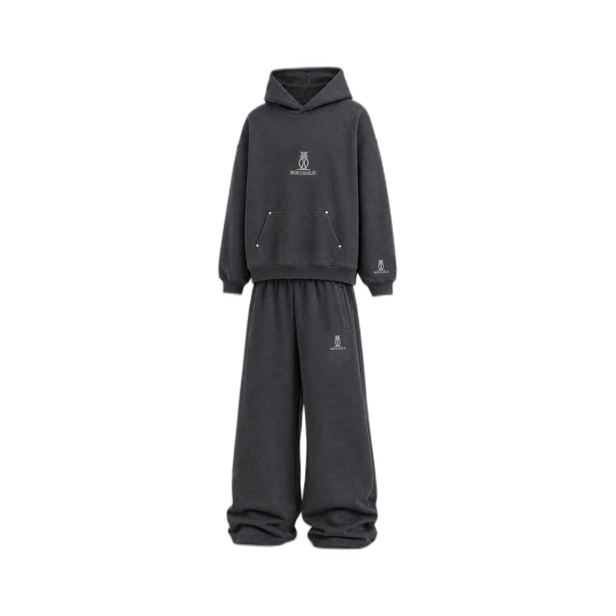 MOE CHARLIE Hoodie in Grau