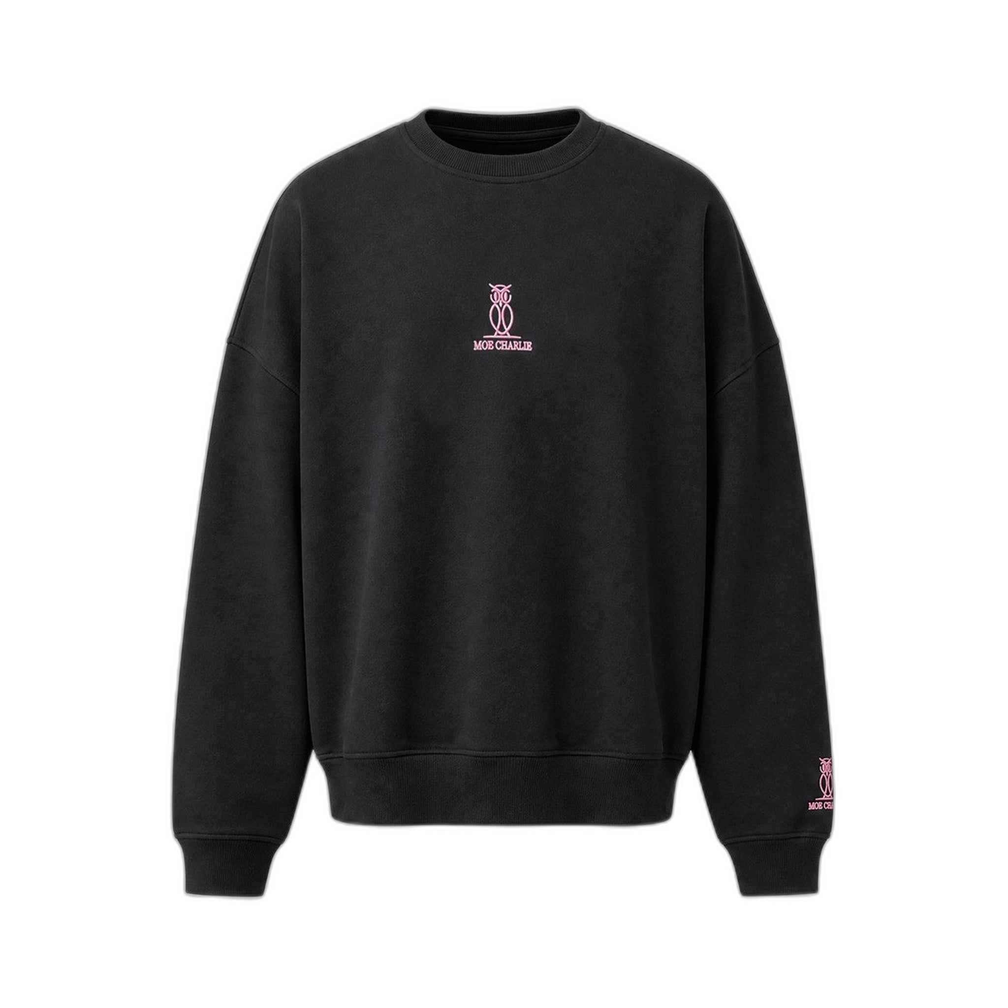Pink Logo Sweater in schwarz